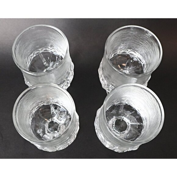 4 Vintage Clear (Ice) Juice / Wine Glasses Franciscan Glass Stemware Barware - Picture 4 of 4